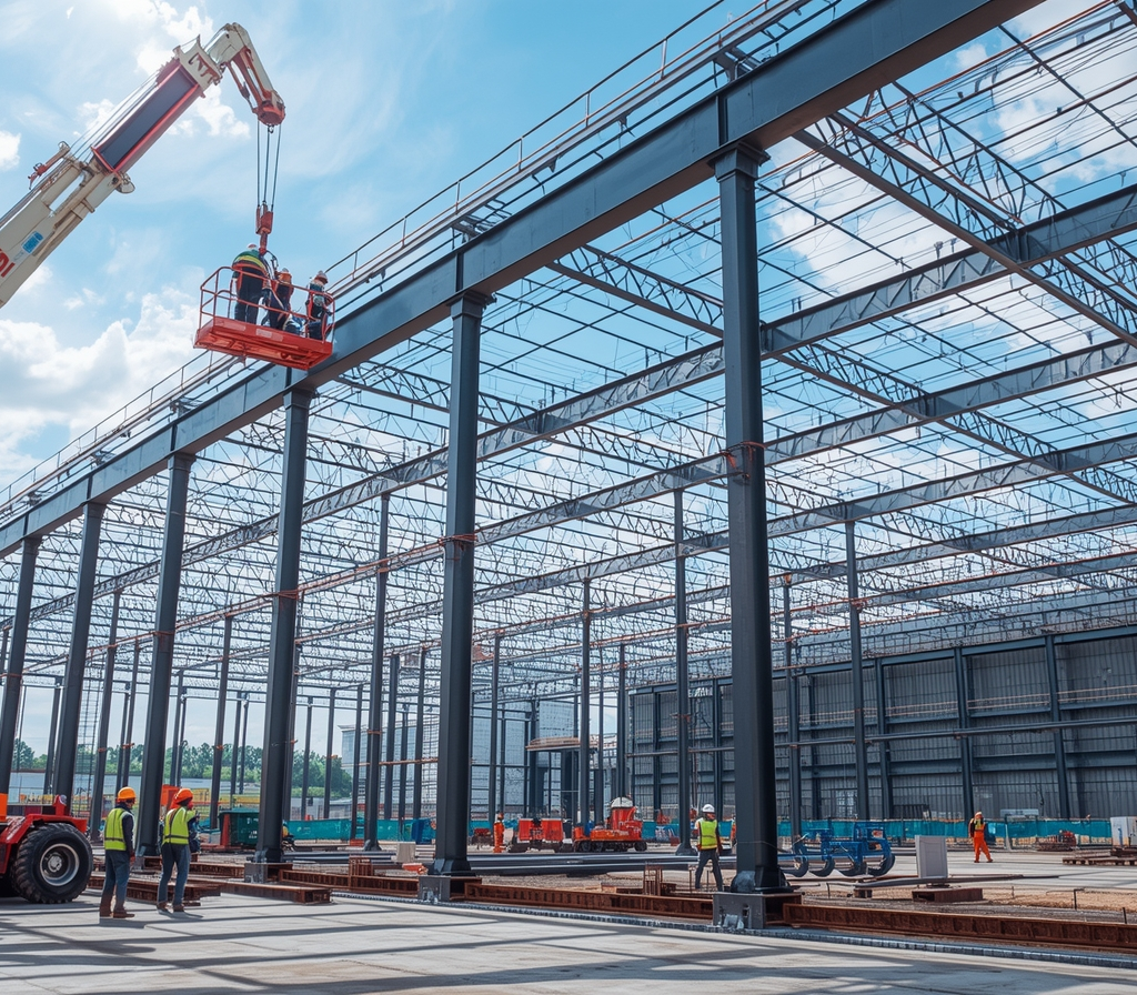 Steel erection services in Riyadh, Saudi Arabia