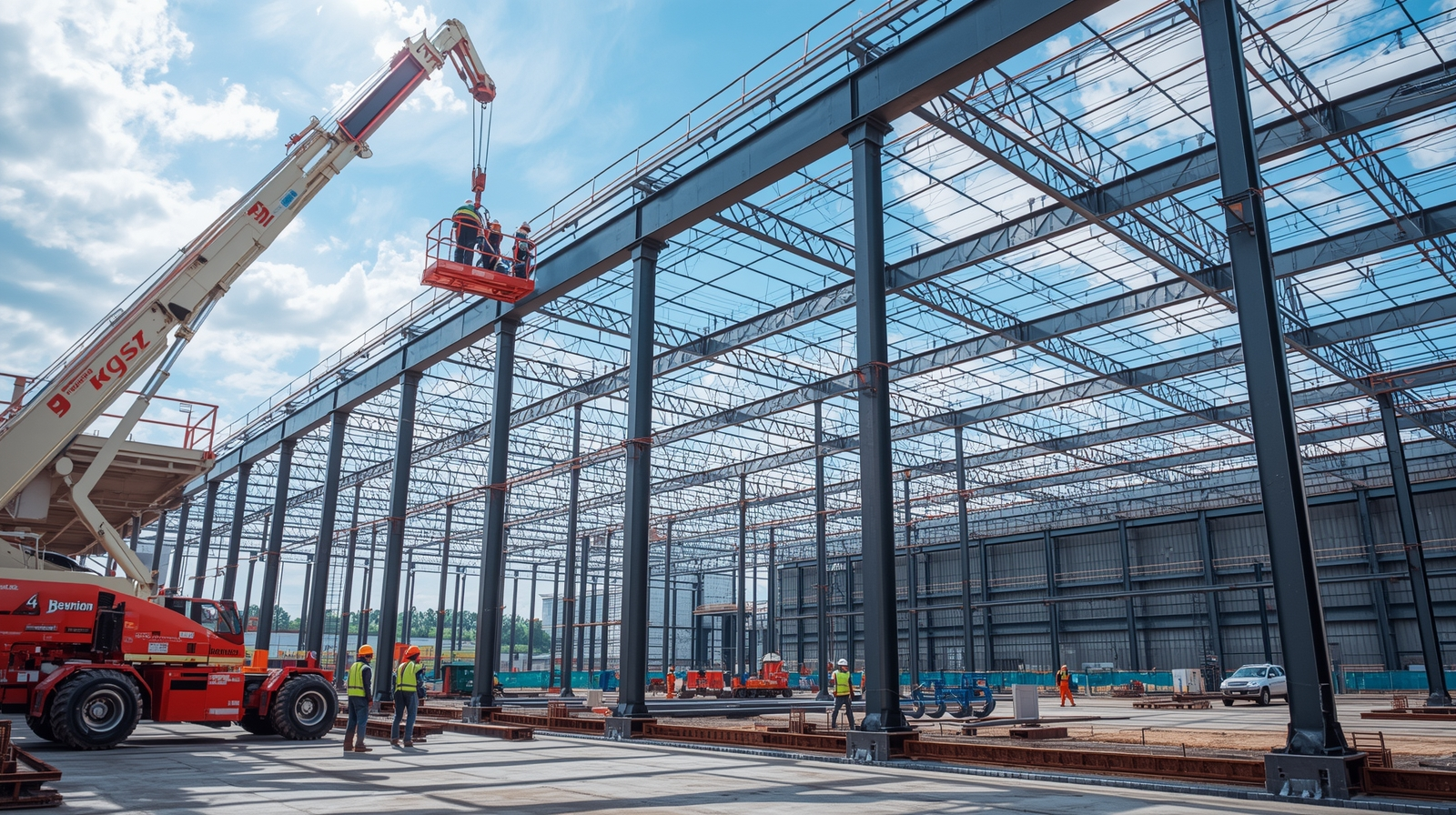 Steel erection services in Riyadh, Saudi Arabia