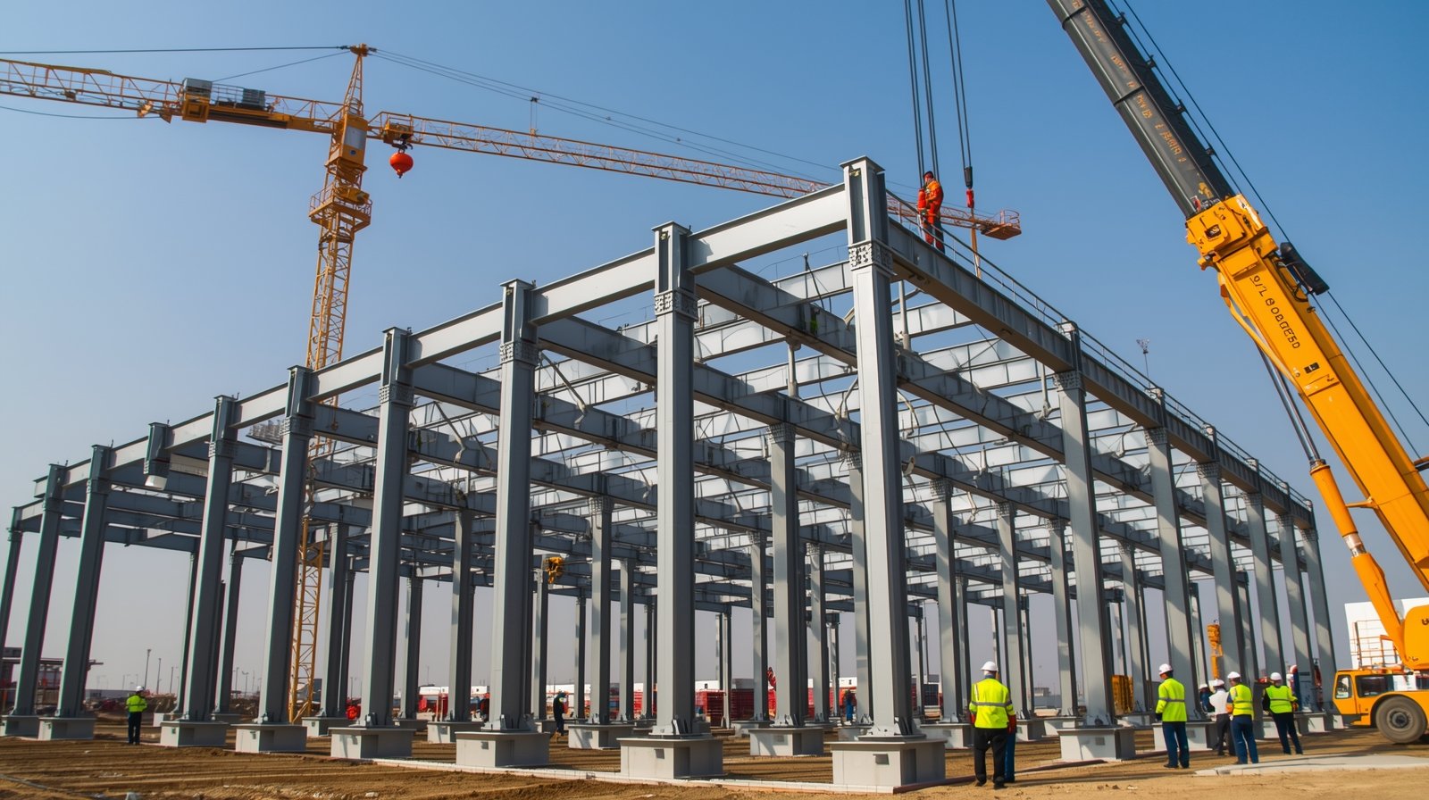 finished steel structure warehouse building in Saudi Arabia