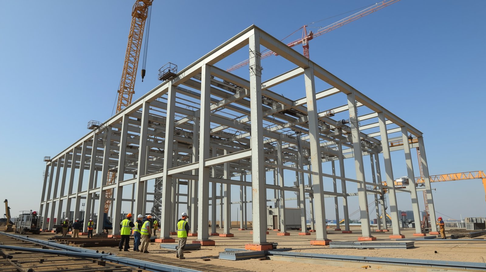 steel structure erection project in Saudi Arabia