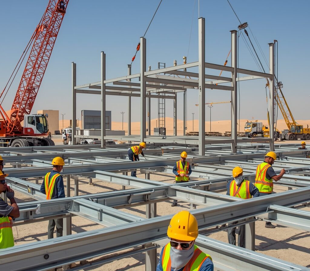 steel structure installation project in saudi arabia