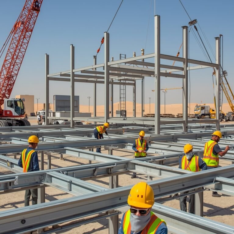 steel structure installation project in saudi arabia
