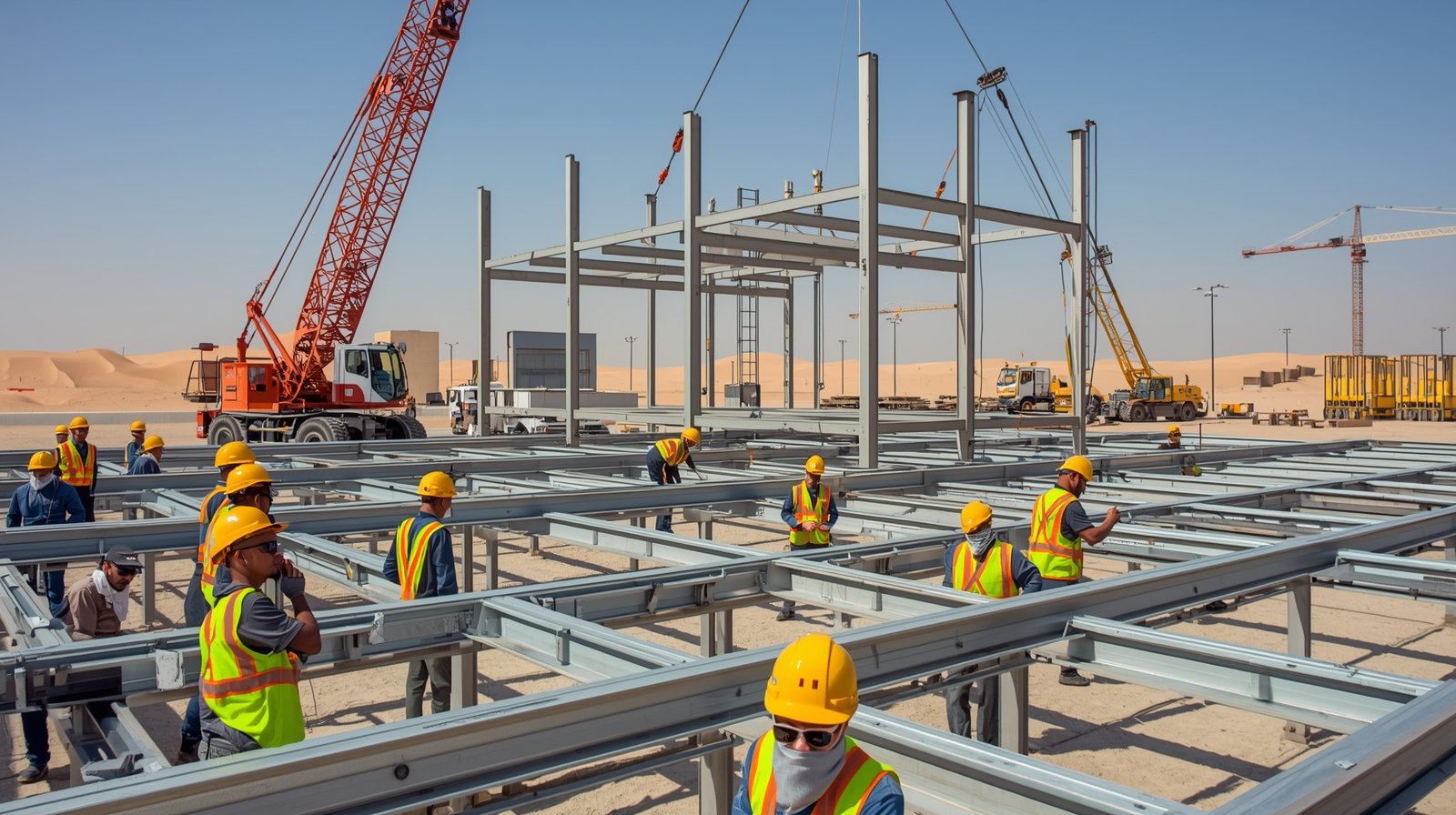steel structure installation project in saudi arabia